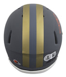 Browns Quinshon Judkins Signed Slate Speed Mini Helmet W/ Case BAS Witnessed