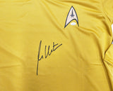 WILLIAM SHATNER AUTOGRAPHED GOLD STAR TREK UNIFORM CAPTAIN KIRK JSA 228113