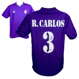 Roberto Carlos Signed Real Madrid Away Soccer Jersey #3 with Beckett Witness