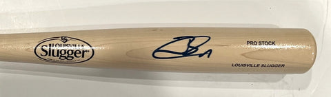 Brewers JACKSON CHOURIO Signed Louisville Slugger Blonde Bat AUTO - MLB AUTH