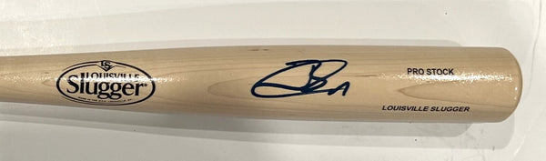 Brewers JACKSON CHOURIO Signed Louisville Slugger Blonde Bat AUTO - MLB AUTH