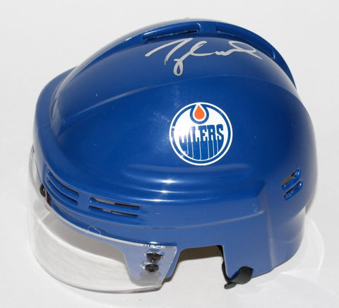 Taylor Hall Signed Edmonton Oilers Mini Helmet (JSA COA)