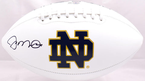 Joe Montana Autographed Notre Dame Fighting Irish Logo Football- Beckett Holo