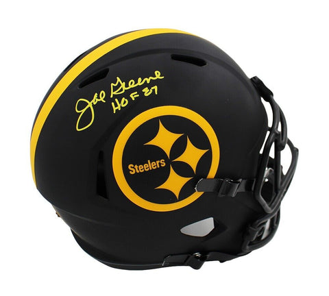 Joe Greene Signed Pittsburgh Steelers Speed Full Size Eclipse Helmet w- HOF 87