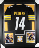 GEORGE PICKENS (Steelers black TOWER) Signed Autographed Framed Jersey JSA