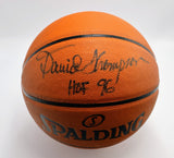 David Thompson Autographed Basketball Inscribed "HOF 96" JSA