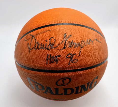 David Thompson Autographed Basketball Inscribed "HOF 96" JSA
