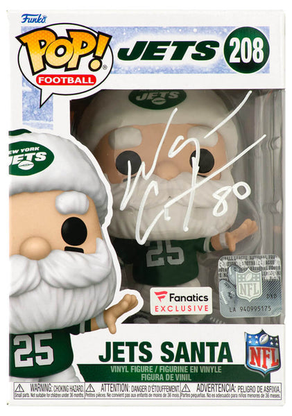 Wayne Chrebet Signed New York Jets 'SANTA' Funko Pop Doll #284 - (SCHWARTZ COA)