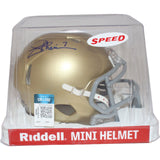 Joe Theismann Signed Notre Dame Fighting Irish Mini Helmet Beckett 43056