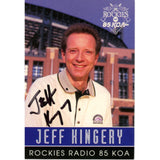 Jeff Hingery Autographed Colorado Rockies 85 KOA Trading Card Beckett 59182