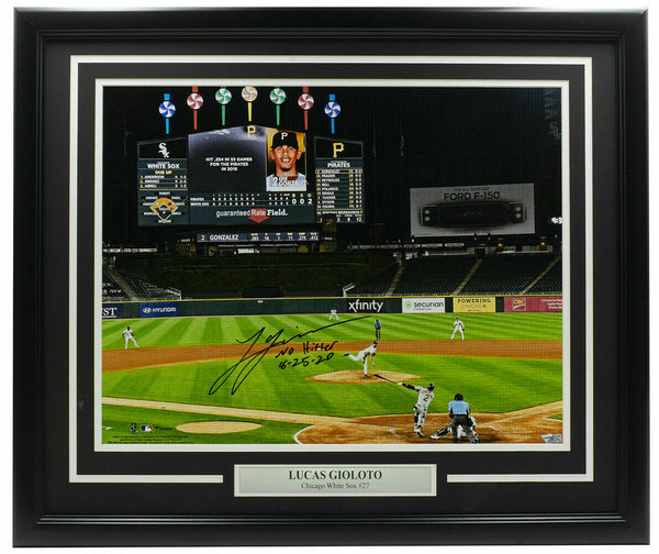 Lucas Gioloto Signed Framed 16x20 Chicago White Sox Photo No Hitter Fanatics