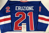 Mike Eruzione Signed Team USA Jersey (JSA COA) 1980 Miricle on Ice Team Captain
