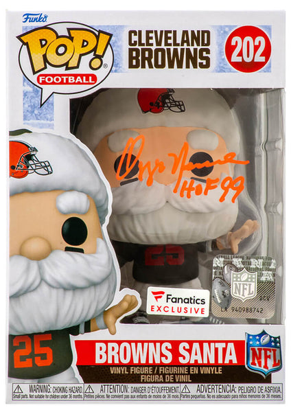 Ozzie Newsome Signed Browns 'Santa' Funko Pop Doll #202 w/HOF'99 -(SCHWARTZ COA)