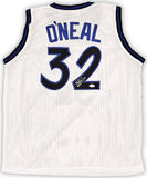 MAGIC SHAQUILLE SHAQ O'NEAL AUTOGRAPHED WHITE JERSEY BECKETT WITNESS 215717