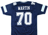 Zack Martin Autographed Blue Pro Style Jersey - Beckett W Hologram *Black
