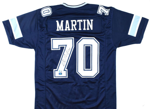 Zack Martin Autographed Blue Pro Style Jersey - Beckett W Hologram *Black