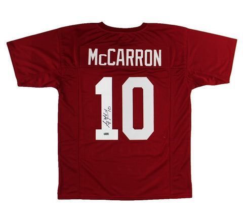 AJ McCarron Signed Alabama Custom Red Jersey