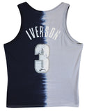 Georgetown Allen Iverson Signed Tie Dye Cotton M&N Tank Jersey BAS Witnessed