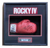 Dolph Lundgren Signed Framed Everlast Boxing Glove Must Break You Inscribed PSA