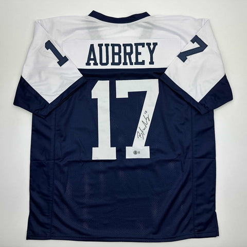 Autographed/Signed Brandon Aubrey Dallas Thanksgiving Day Jersey Beckett BAS COA