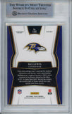 Ray Lewis Autographed 2017 Panini Select #132 Trading Card Beckett Slab 39249