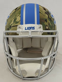 BARRY SANDERS SIGNED DETROIT LIONS FS CAMO SPEED AUTHENTIC HELMET SCHWARTZ COA
