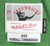 Eagles Randall Cunningham Signed Green Mitchell & Ness Jersey BAS Witnessed