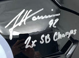 James Harrison Signed Steelers FS Authentic SpeedFlex Helmet 2x SB Champs BAS
