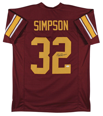 USC O.J. Simpson Authentic Signed Maroon Pro Style Jersey JSA Witness