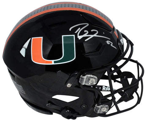 RAY LEWIS SIGNED MIAMI HURRICANES BLACK AUTHENTIC SPEEDFLEX HELMET BECKETT