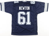 Nate Newton Signed Dallas Cowboys Blue Jersey (Beckett) 3xSuper Bowl Champion