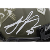 Julius Peppers Autographed Carolina Panthers 22 STS Mini Helmet Beckett 48133