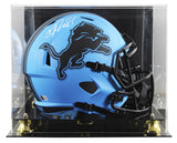 Lions Calvin Johnson Signed Rave Full Size Speed Rep Helmet W/ Case BAS Witness