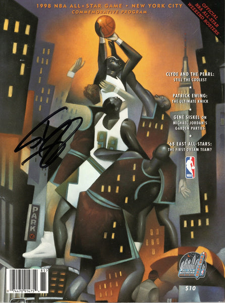 Shaquille O'Neal Autographed Lakers 1998 NBA All Star Game Program Beckett