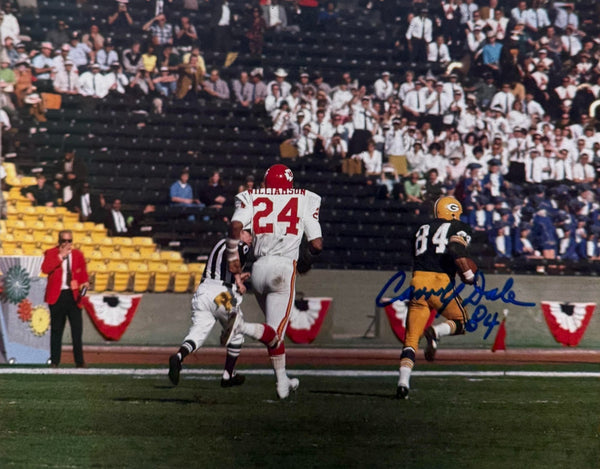 Packers CARROLL DALE Signed 8x10 Photo #1 AUTO - SB I & II Champ