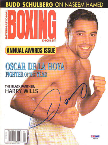 Oscar De La Hoya Autographed International Boxing Magazine Cover PSA/DNA #S42238