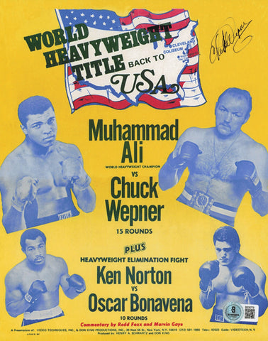 Chuck Wepner Autographed Signed 8x10 Photo Beckett BAS QR #BS30778