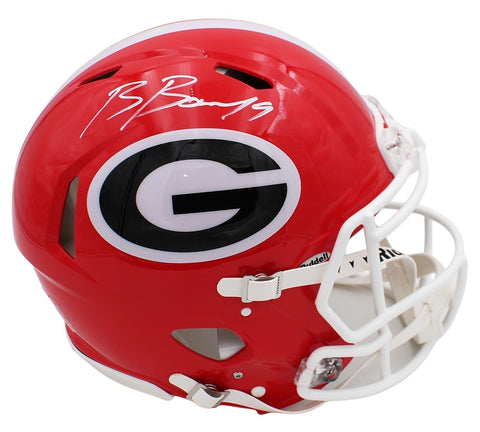 Brock Bowers Signed Georgia Bulldogs Speed Authentic Red NCAA Helmet