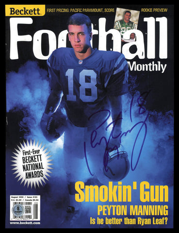Peyton Manning Autographed Beckett Magazine Cover Colts Beckett QR #BS36766