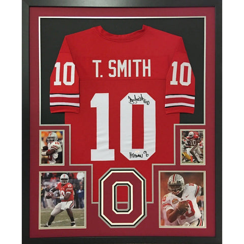 Troy Smith Autographed Signed Framed Ohio State Heisman RB4 Jersey SCHWARTZ