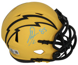 Antonio Gates Autographed Chargers 'RAVE' Mini Speed Helmet Beckett