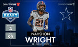 Nahshon Wright Signed Dallas Cowboys Jersey (Beckett) 2021 3rd Rnd Pk./ OSU / DB