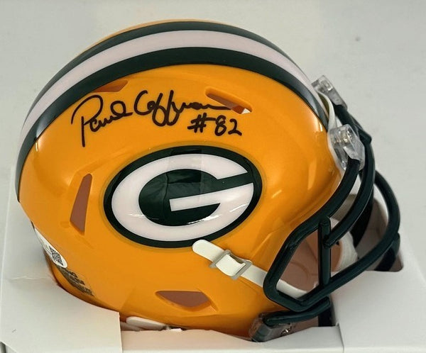 Packers Tight End PAUL COFFMAN Signed Riddell Speed Mini Helmet AUTO - BAS