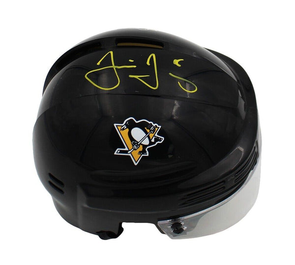 Jaromir Jagr Signed Pittsburg Penguins Sportstar Black NHL Mini Helmet