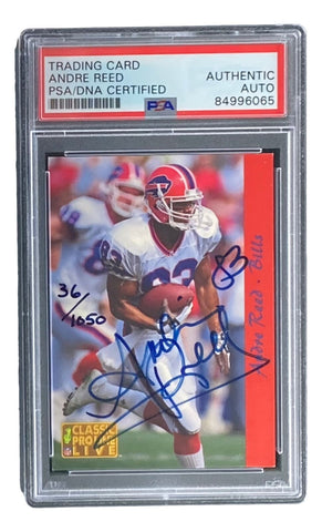 Andre Reed Signed 1993 Classic Games Trading Card PSA/DNA