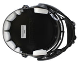 Miami Michael Irvin Signed Twice Alt Black F/S Speed Rep Helmet BAS #BW38853