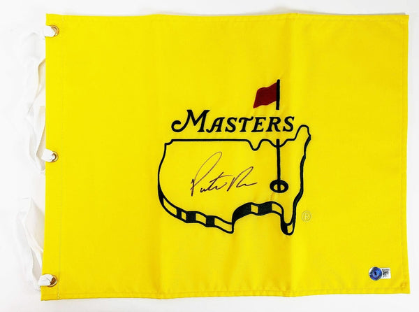 Patrick Reed Signed 2018 Masters Tournament Pin Flag (Beckett) 2018 Master Champ