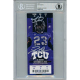Deion Sanders Autographed Colorado Buffaloe Debut Win TCU Ticket Beckett 49669