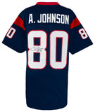 Andre Johnson Signed Navy Custom Football Jersey w/HOF'24 - (SCHWARTZ COA)
