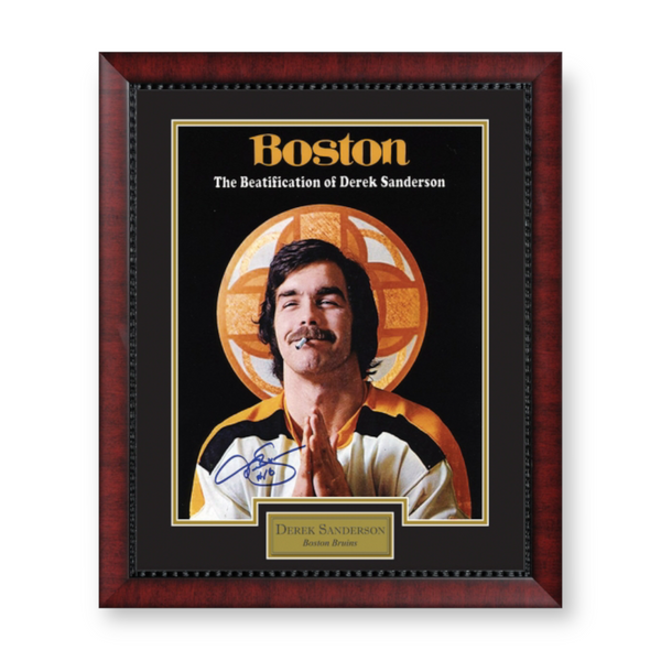 Derek Sanderson Signed Autographed 16x20 Photograph Framed to 20x24 NEP